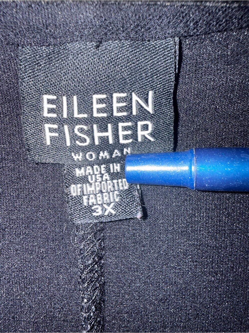 Eileen Fisher Woman 3X Black Rayon Jersey Maxi Dress Made in USA - Picture 4 of 4